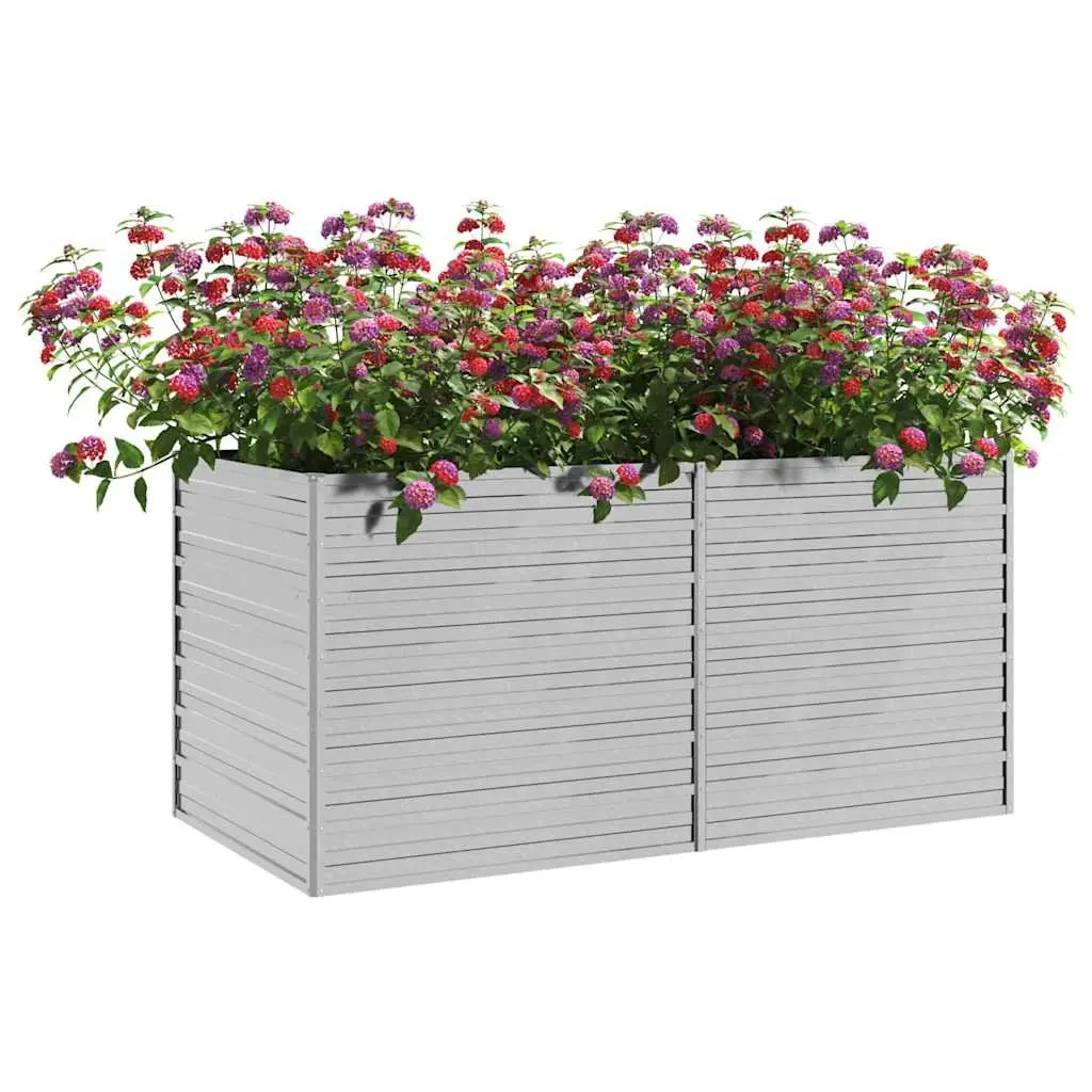 Raised Garden Bed 160x80x77 cm in Silver