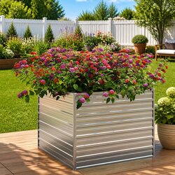 Specifications for 100x100x77cm Galvanized Steel Planter Box