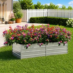 Garden Raised Bed Specifications: 160x80x45cm Galvanized Steel