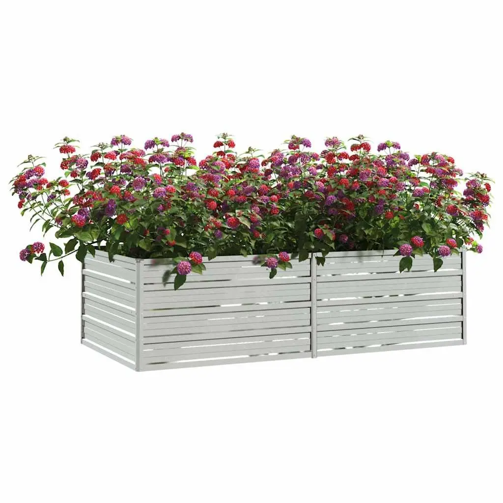 Galvanized Steel Raised Bed Planter for Garden 160x80x45cm Suitable for Vegetables Herbs Flowers