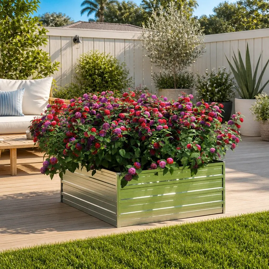 Raised Garden Bed Planter Outdoor 100x100x45 cm
