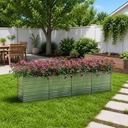 Galvanized Steel Raised Bed Planter: 320 x 40 x 77 cm
