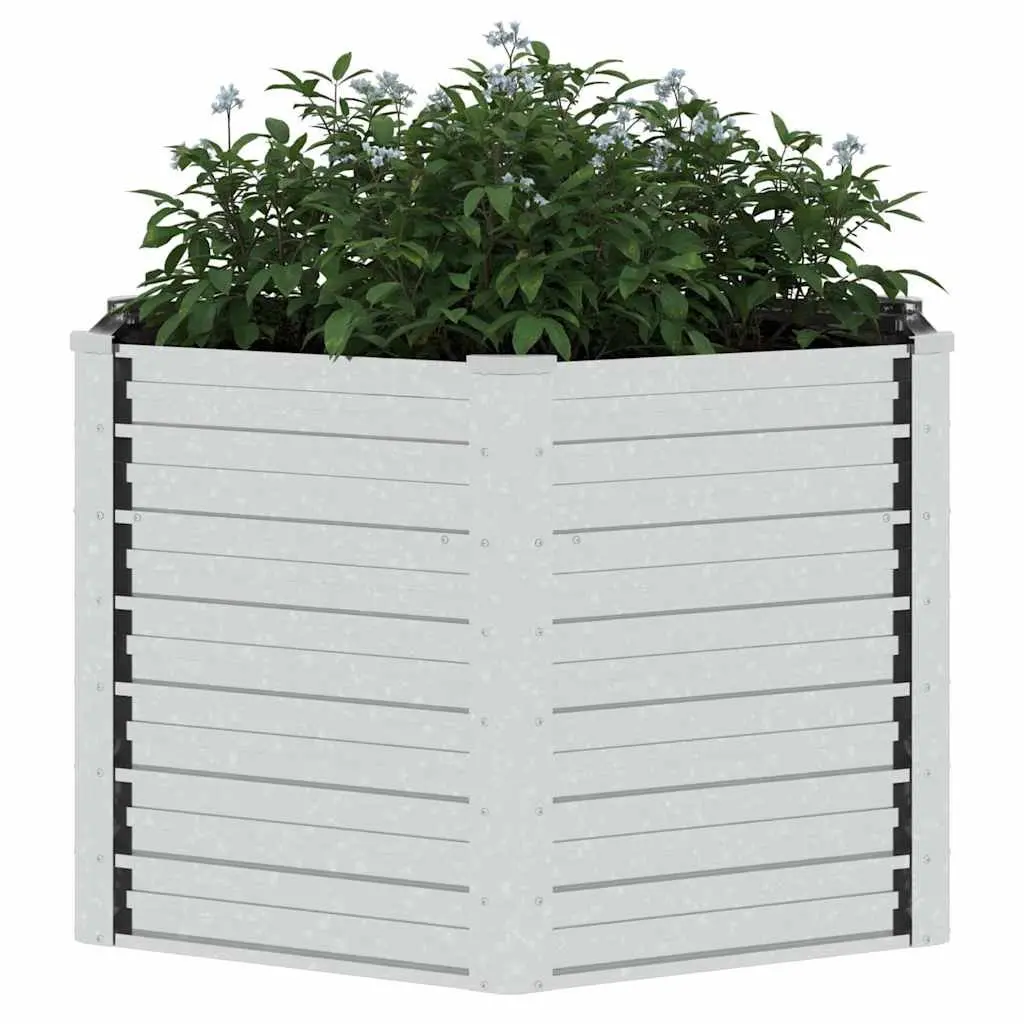 Garden Raised Bed 129x77 cm Metal Planter Pot Outdoor Flowers Vegetables Herbs