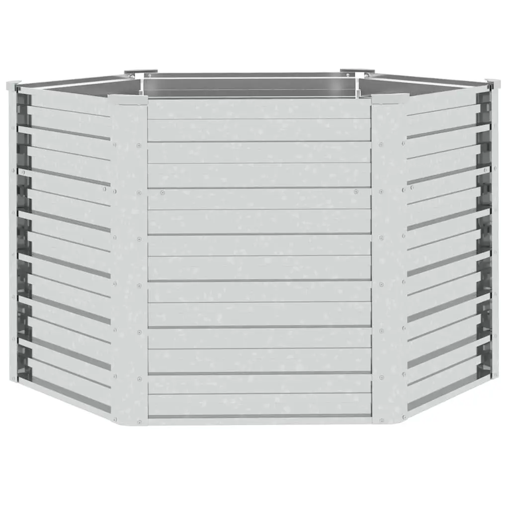 Garden Raised Bed 129x77 cm Metal Planter Pot Outdoor Flowers Vegetables Herbs