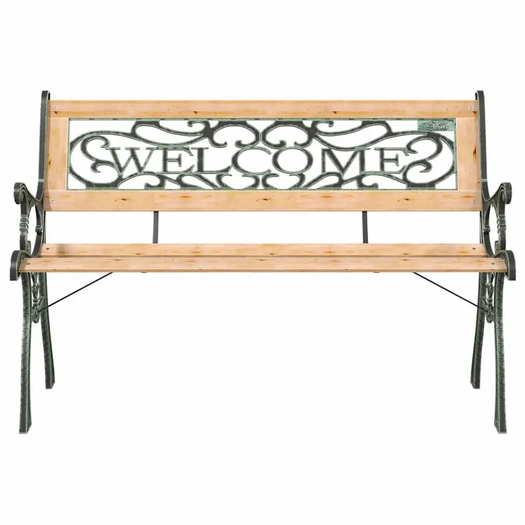 122cm Brown Garden Bench, Solid Wood