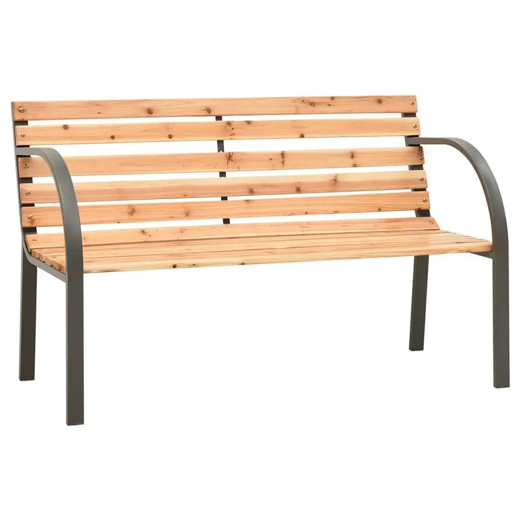 Children's Garden Bench Outdoor Seating 81cm Wooden Armrest Backrest