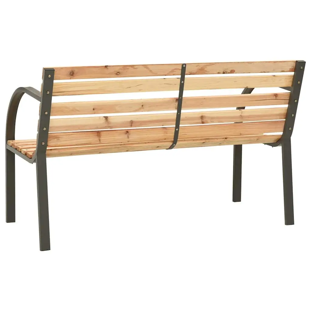 Children's Garden Bench Outdoor Seating 81cm Wooden Armrest Backrest