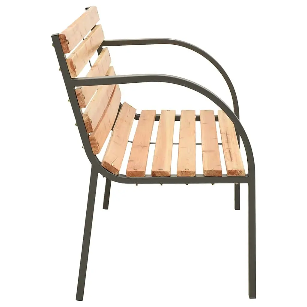 Children's Garden Bench Outdoor Seating 81cm Wooden Armrest Backrest