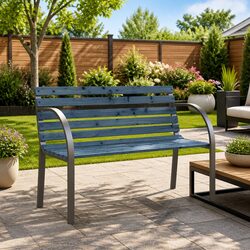 Children's Garden Bench Specifications: 81cm, Grey, Wooden