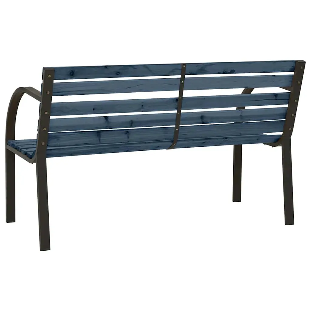 Children's Garden Bench 81cm Outdoor Seating Wooden Backrest Armrests Grey