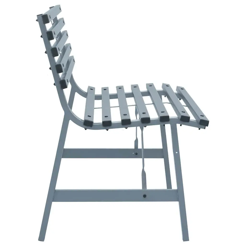 Garden Bench Outdoor Use 110cm Steel Grey