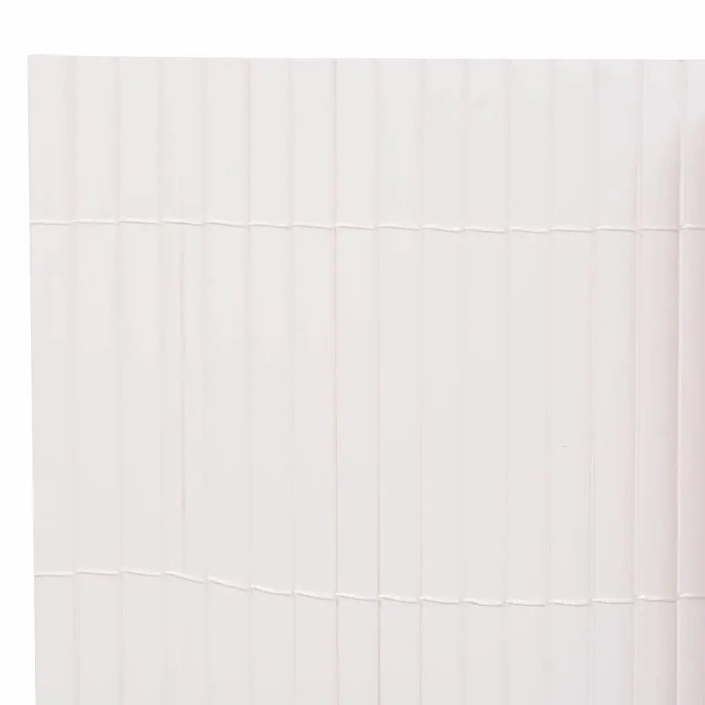 Fence Panel Garden Barrier 90x400cm Double-Sided White Outdoor Decor Screening