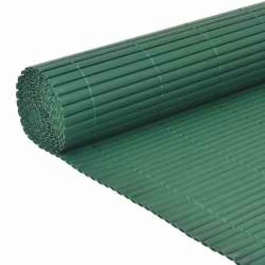 Garden Fence Panel Outdoor 90x400cm Double-Sided Decorative Barrier Green
