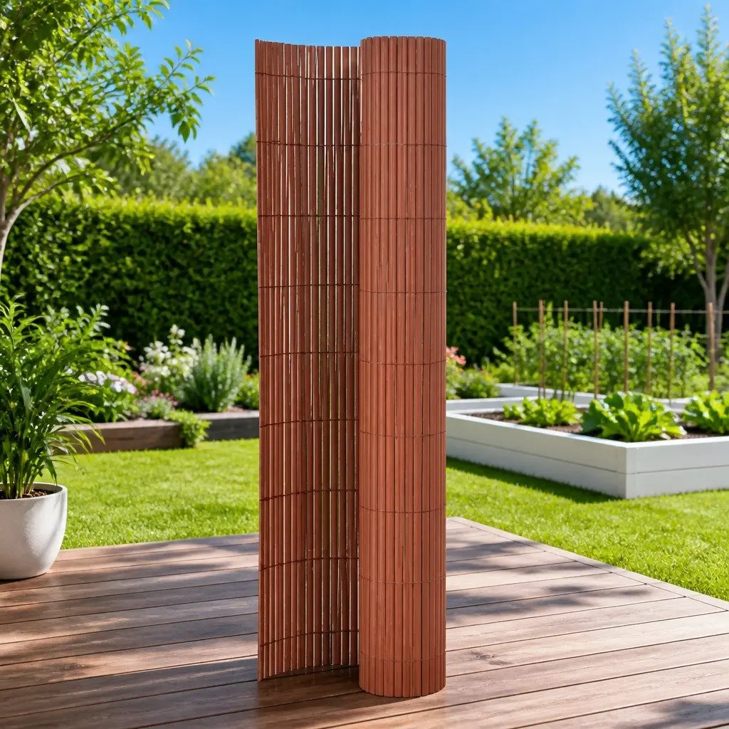 Garden Fence Panel 90x400cm Brown