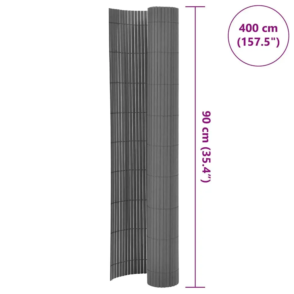 Garden Fence Panel Outdoor Decorative 90x400 cm Grey