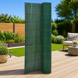 Double-Sided Garden Fence Panel - 110 x 500 cm Green