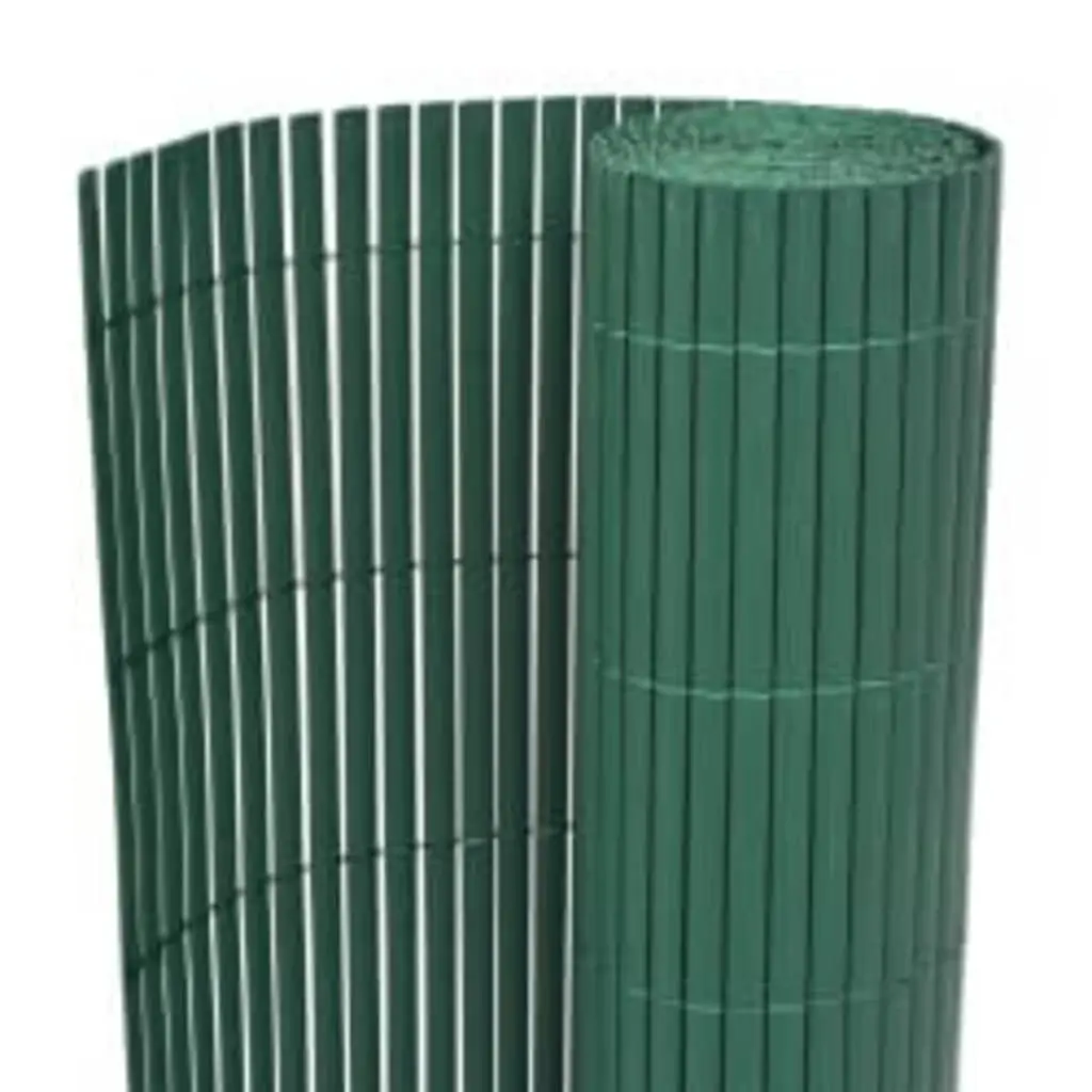 Double-Sided Garden Fence Panel 110x500 cm Green Decorative Barrier Flower Bed