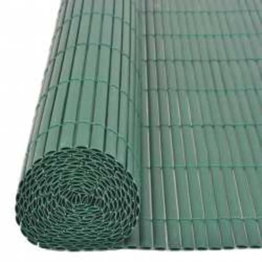 Double-Sided Garden Fence Panel 110x500 cm Green Decorative Barrier Flower Bed