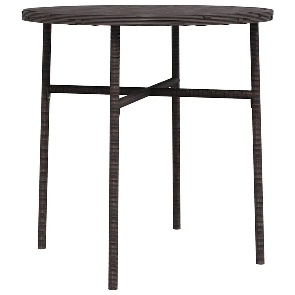 Round Tea Table Outdoor Garden Patio 45cm Brown