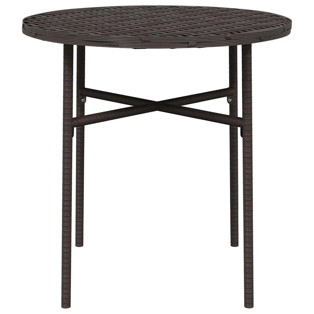 Round Tea Table Outdoor Garden Patio 45cm Brown