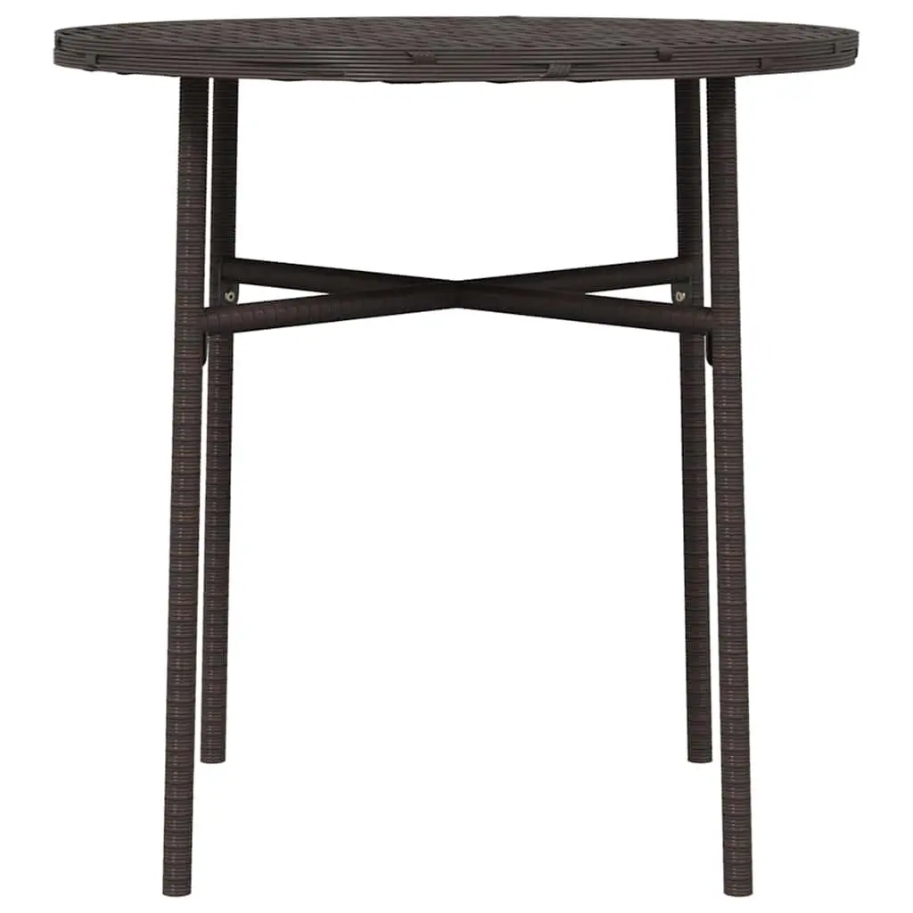 Round Tea Table Outdoor Garden Patio 45cm Brown