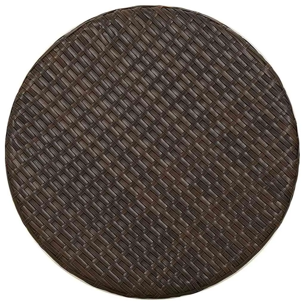 Round Tea Table Outdoor Garden Patio 45cm Brown