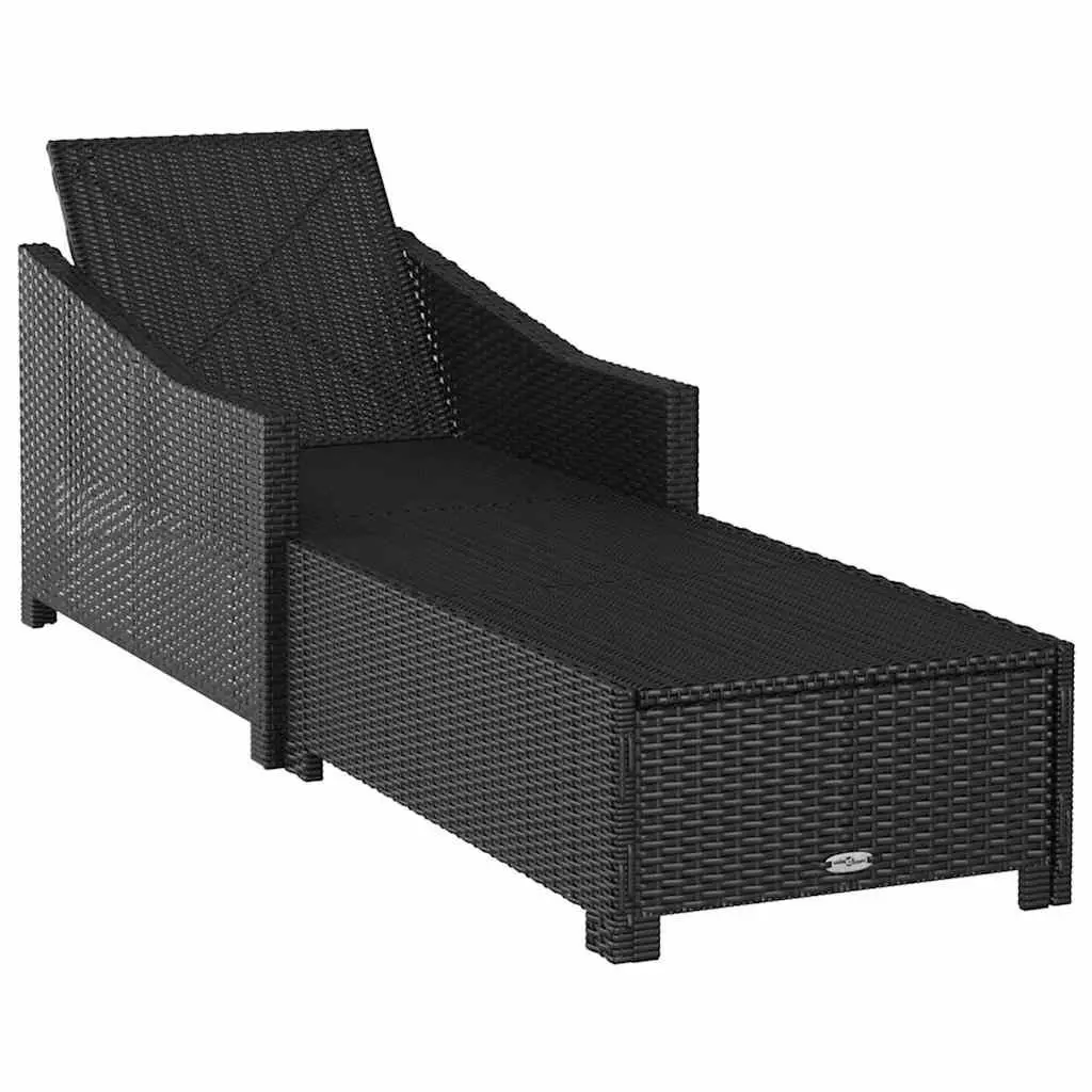 Sun Lounger Adjustable Backrest Outdoor Patio Garden Recliner with Cushion