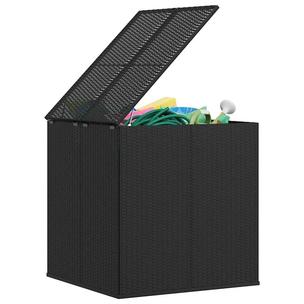 Black PE Rattan Storage Box