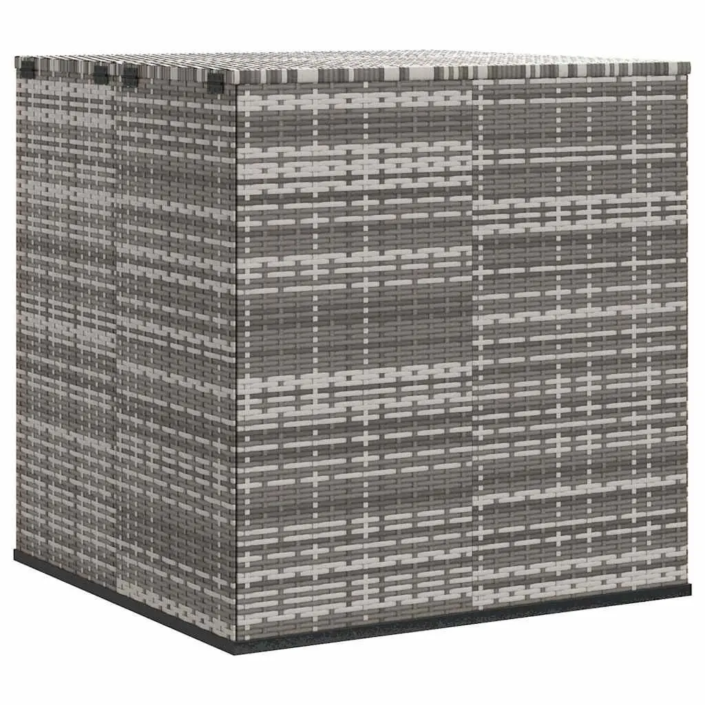 Garden Storage Box Outdoor Use 100x97.5x104cm PE Rattan Grey