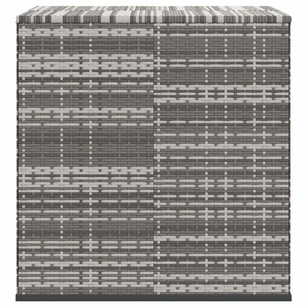 Garden Storage Box Outdoor Use 100x97.5x104cm PE Rattan Grey