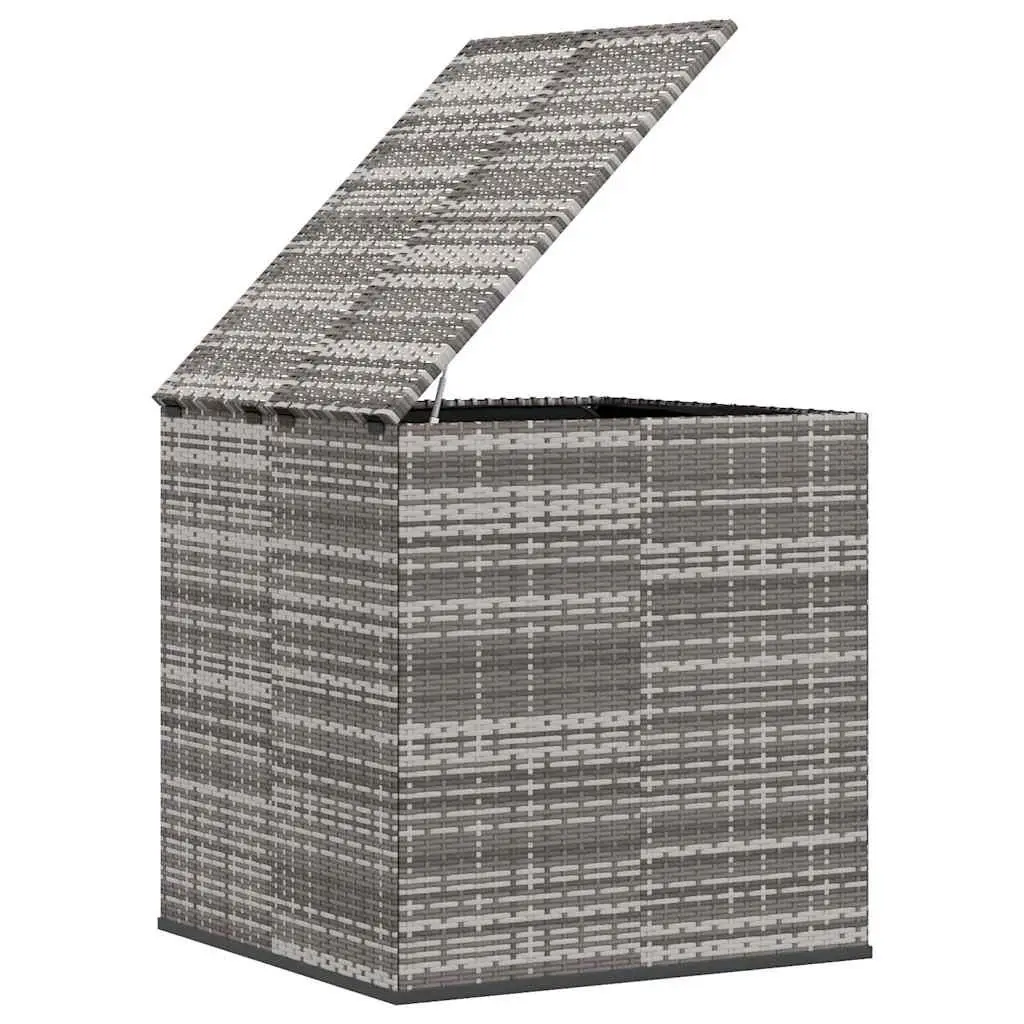 Garden Storage Box Outdoor Use 100x97.5x104cm PE Rattan Grey