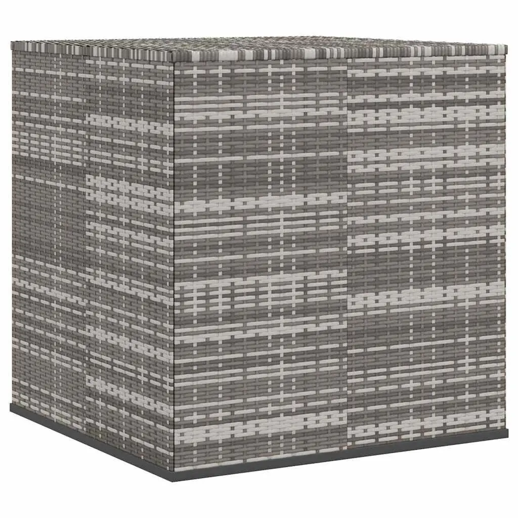 Garden Storage Box Outdoor Use 100x97.5x104cm PE Rattan Grey