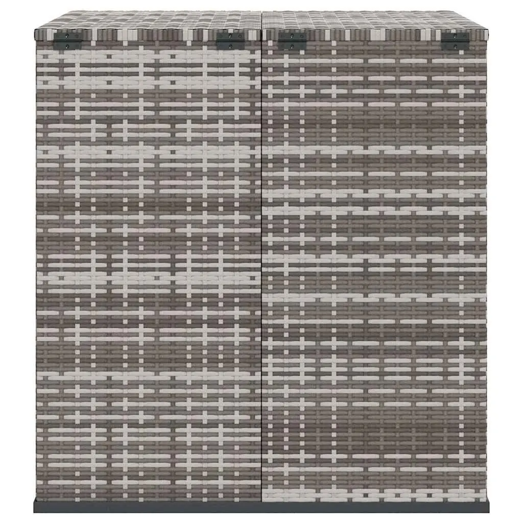Garden Storage Box Outdoor Use 100x97.5x104cm PE Rattan Grey