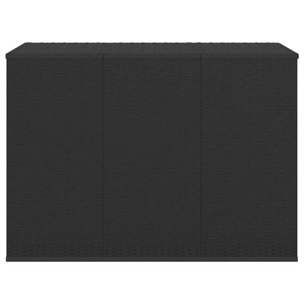 Garden Cushion Storage Box Outdoor Use 145 x 100 x 103 cm Weather Resistant PE Rattan with Powder Coated Steel Frame