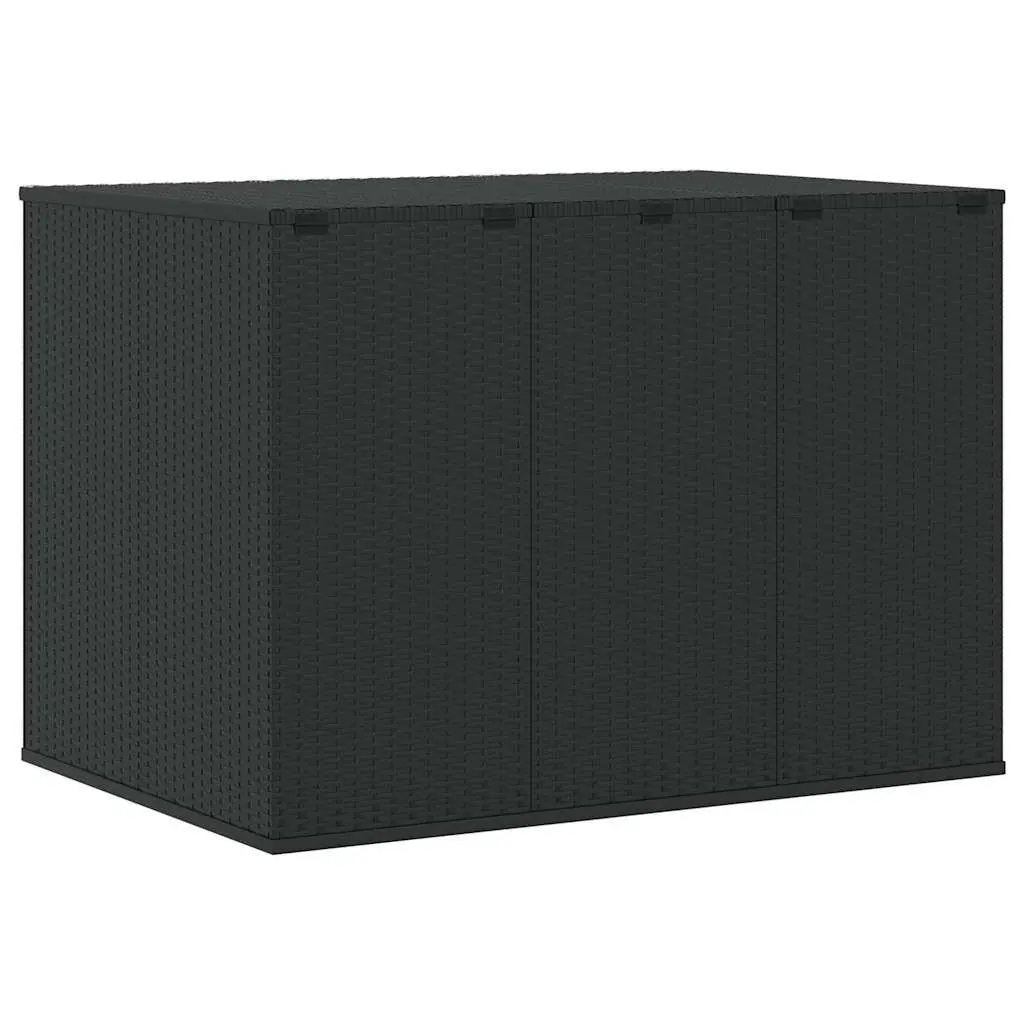Garden Cushion Storage Box Outdoor Use 145 x 100 x 103 cm Weather Resistant PE Rattan with Powder Coated Steel Frame