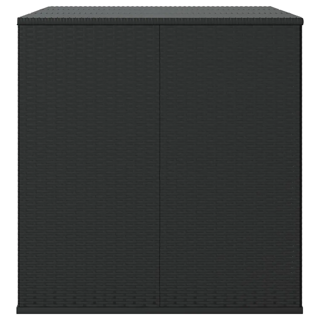 Garden Cushion Storage Box Outdoor Use 145 x 100 x 103 cm Weather Resistant PE Rattan with Powder Coated Steel Frame