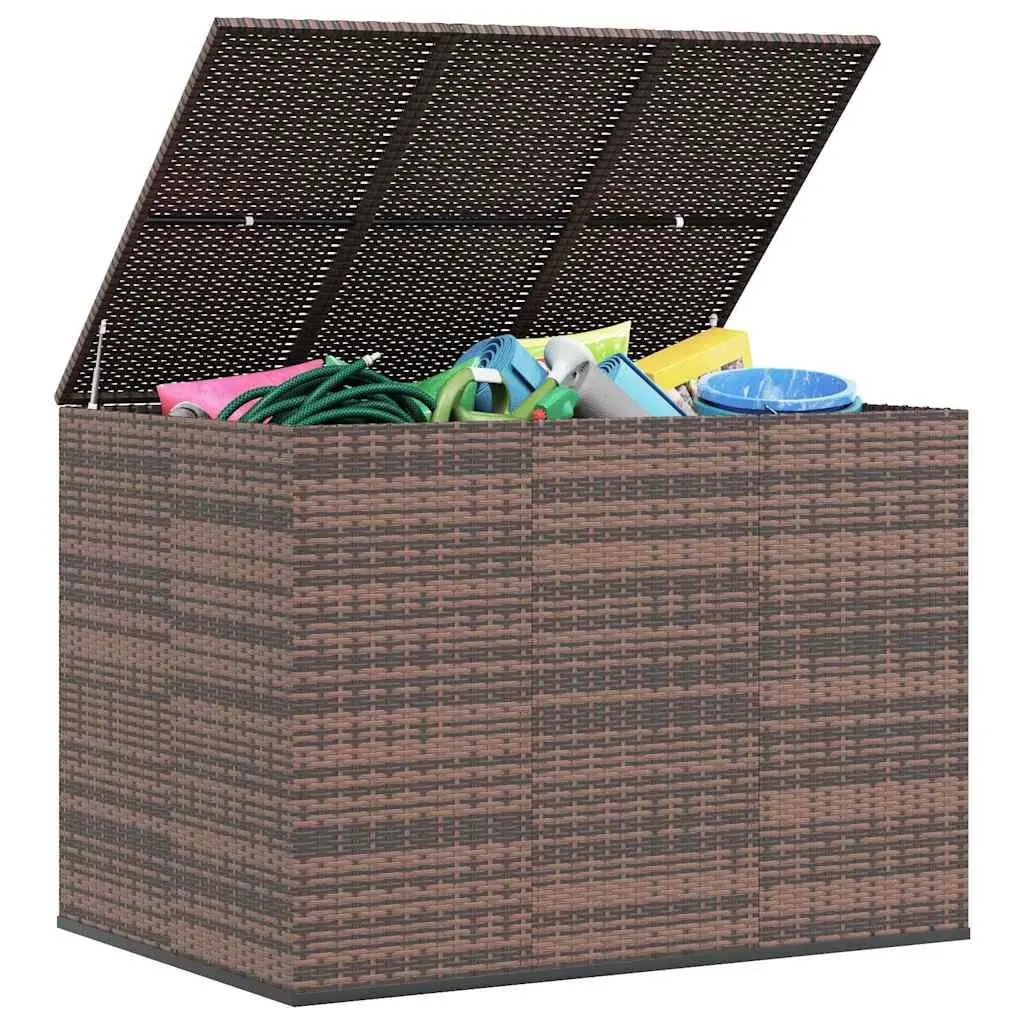 Garden Cushion Storage Box Outdoor Patio Furniture Brown 145x100x103 cm