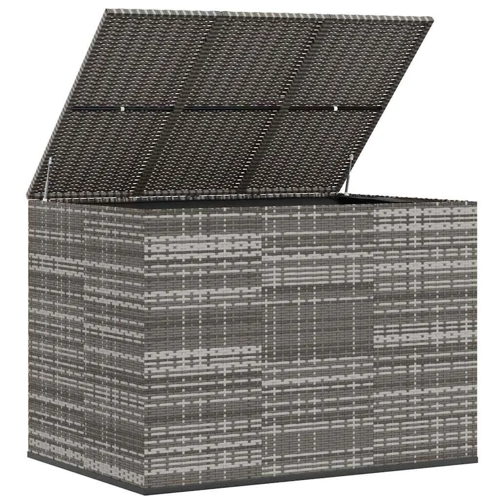 Garden Storage Box Outdoor Use 145x100x103cm PE Rattan Grey