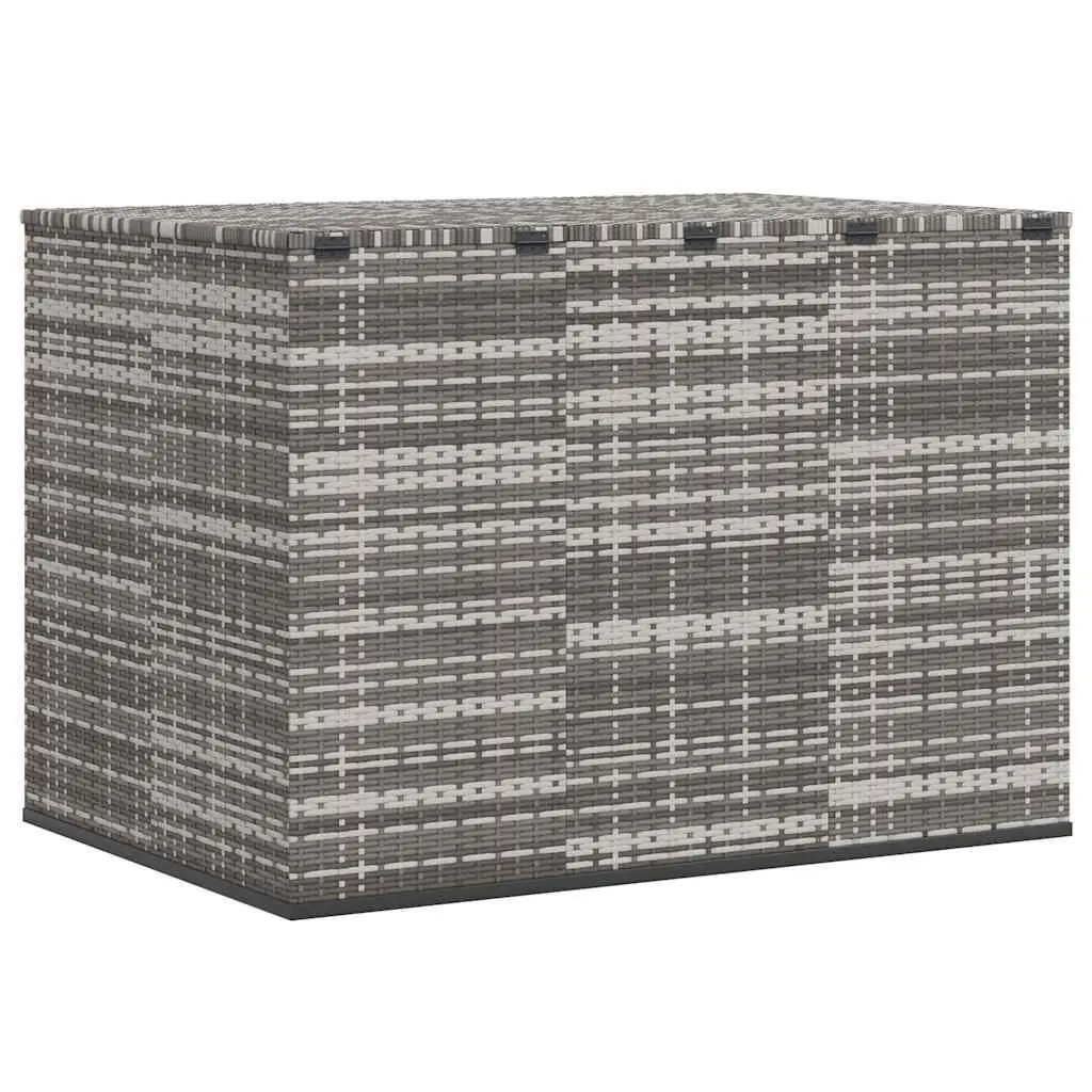 Garden Storage Box Outdoor Use 145x100x103cm PE Rattan Grey