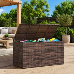 Garden Storage Box Specifications: PE Rattan 194x100x103cm