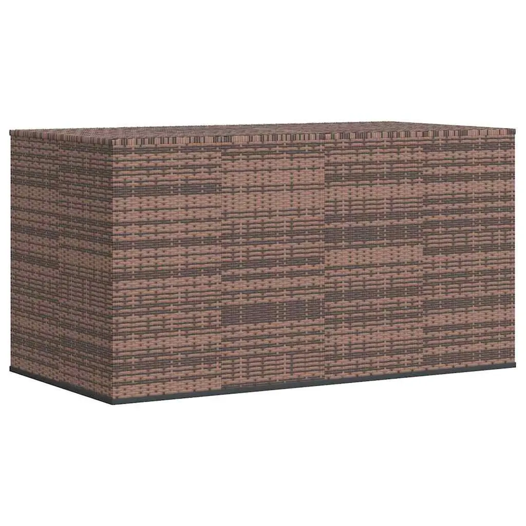 Garden Storage Box Outdoor Use 194x100x103cm Brown PE Rattan