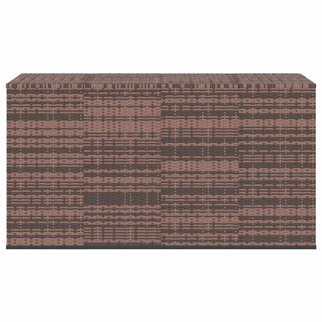 Garden Storage Box Outdoor Use 194x100x103cm Brown PE Rattan