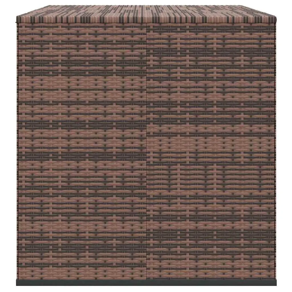 Garden Storage Box Outdoor Use 194x100x103cm Brown PE Rattan