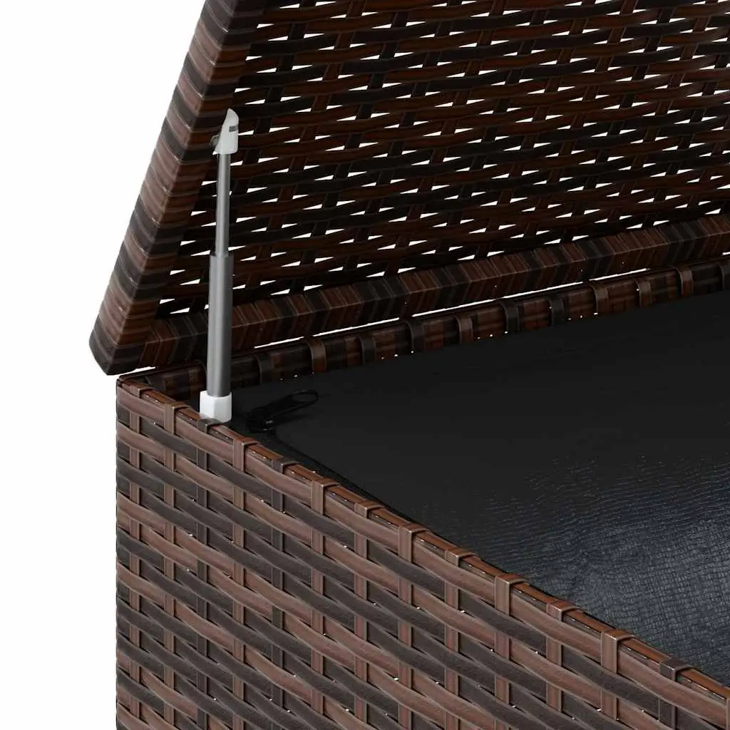 Garden Storage Box Outdoor Use 194x100x103cm Brown PE Rattan