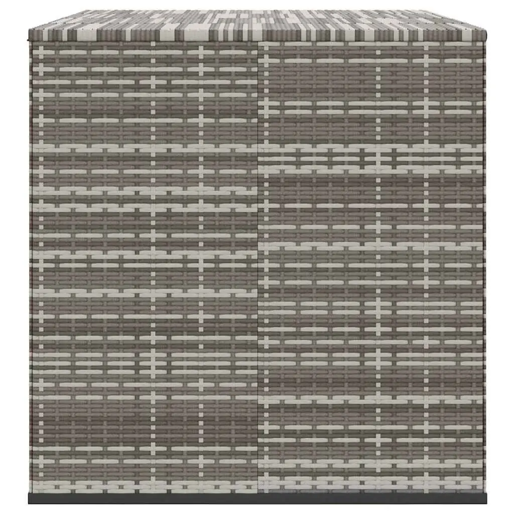 Garden Cushion Storage Box PE Rattan 194x100x103cm Outdoor Furniture Grey