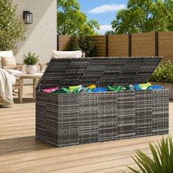 Grey Garden Storage Box: 291x100.5x104cm Dimensions