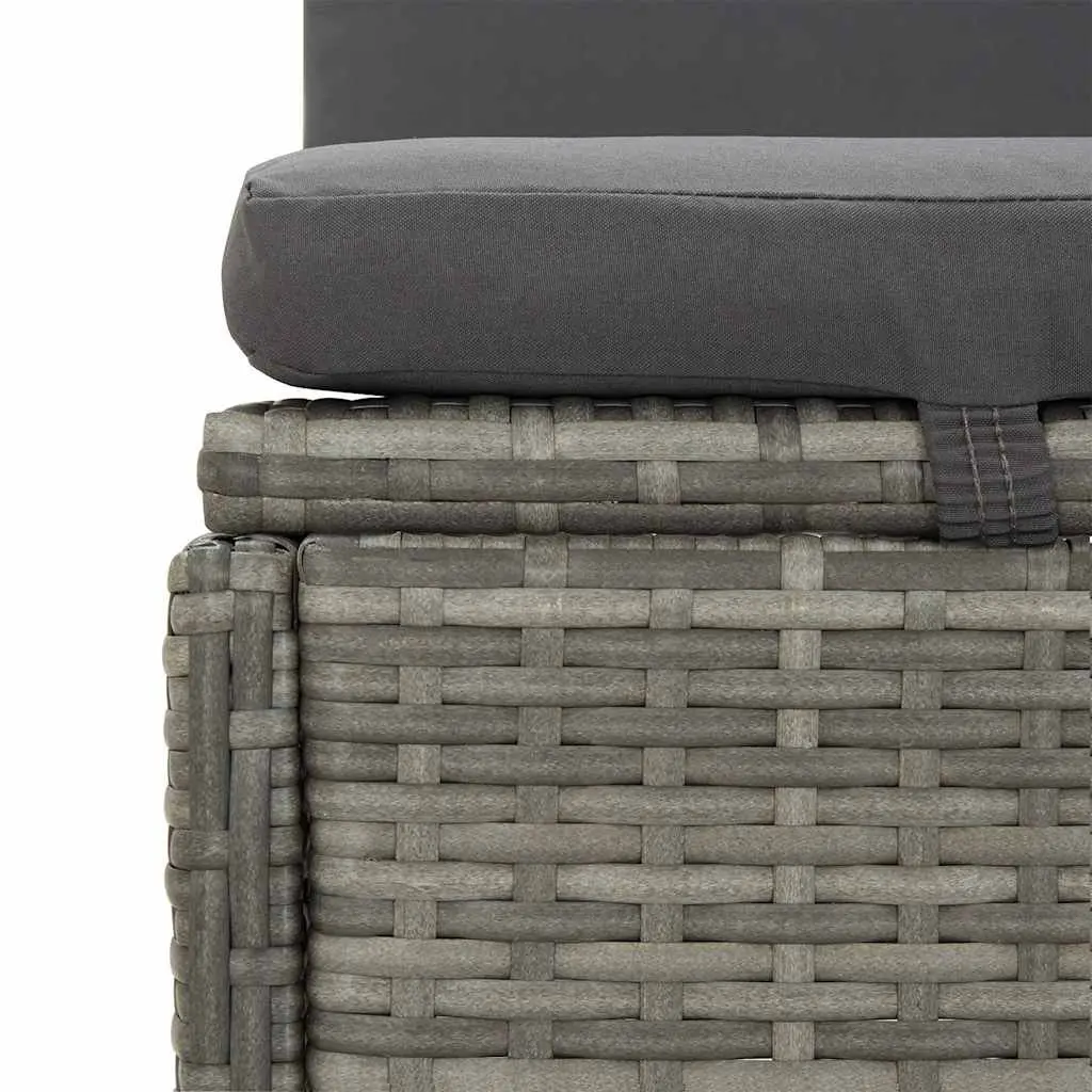 Convertible Sun Bed Sofa Outdoor Garden Lounger Grey