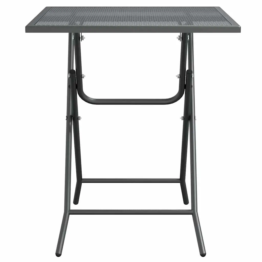 Garden Table 60x60x72cm Outdoor Patio Dining Mesh Top Anthracite Modern Design