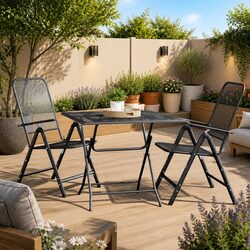 Specifications of 80x80x72cm Garden Dining Table Anthracite