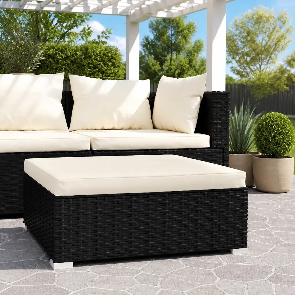 Garden Footrest Ottoman Outdoor Patio Pouffe 70x70x30cm